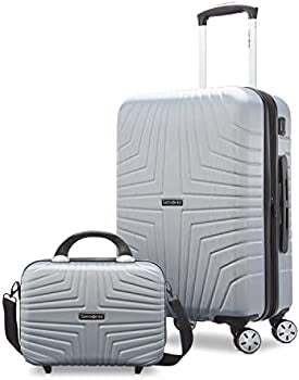 Samsonite Hers N Hers Luggage 2-Piece Set (BeautyCrate plus Carry-On) Brushed Silver