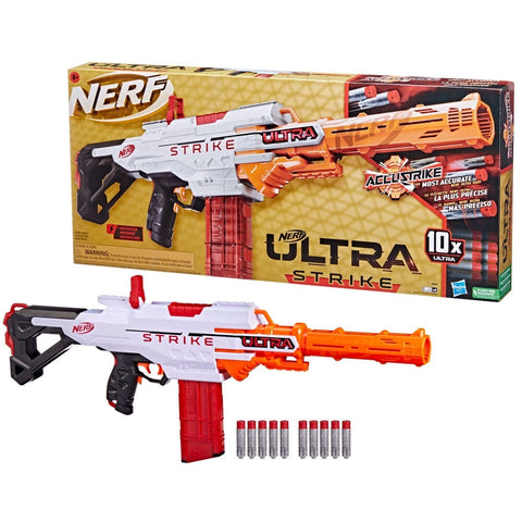 Nerf Ultra Strike Motorized Blaster Toy Gun with 10 Nerf AccuStrike Darts