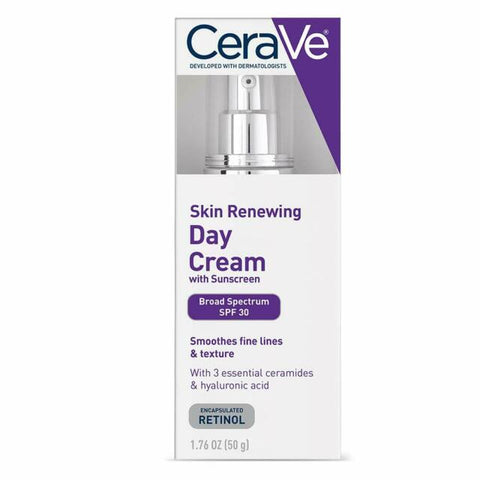 Cera Ve Skin Renewing Day Cream With Sunscreen Broad Spectrum SPF 30 1.76oz