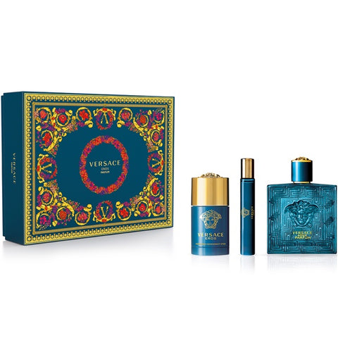 Versace Eros Parfum Set (EDP 100ml + EDP 10ml + Deo Stick 75ml) for Men